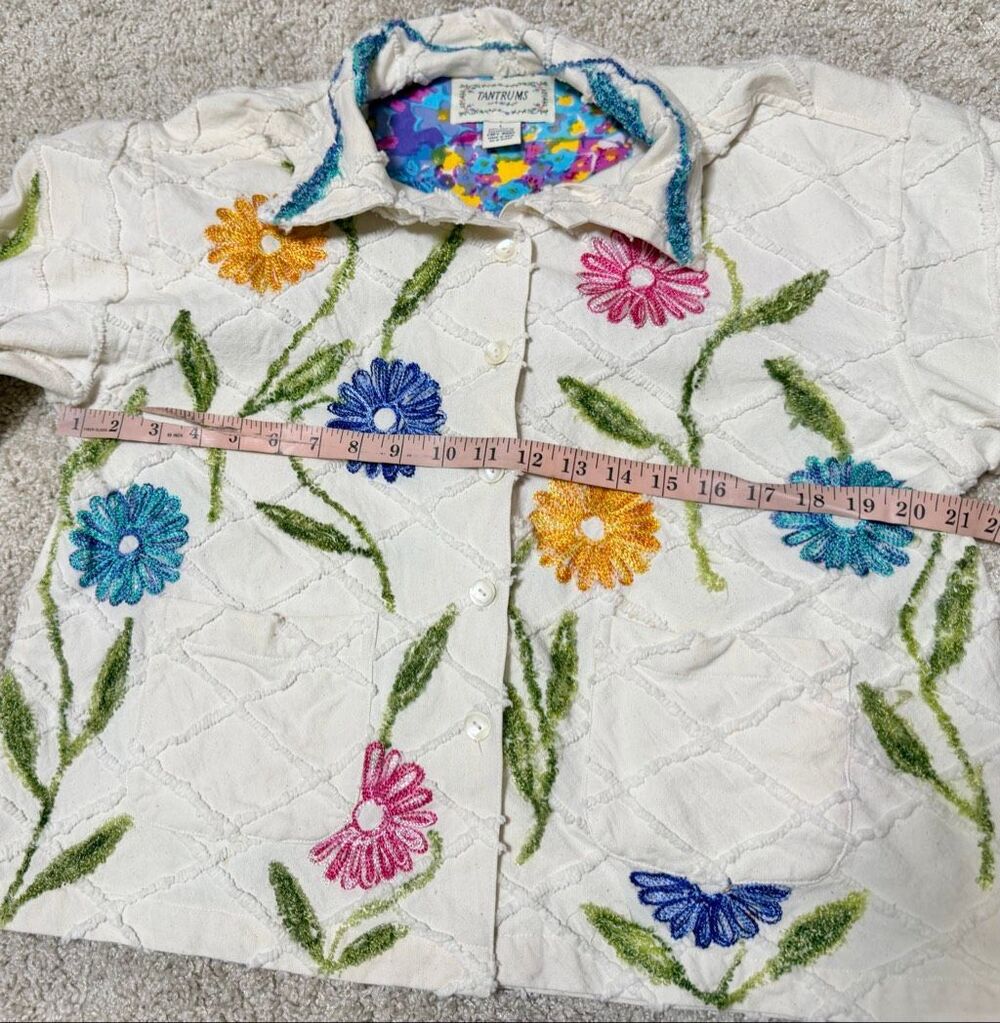 Tantrums Boho Embroidered Floral Textured Jacket - Picture 7 of 8